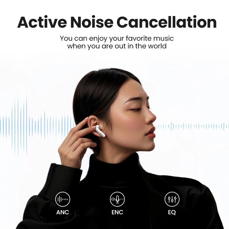 UGREEN Premium HiTune T3 Pro Earphone TWS Wireless Bluetooth 5.4 Active Noise-Cancelling 35725