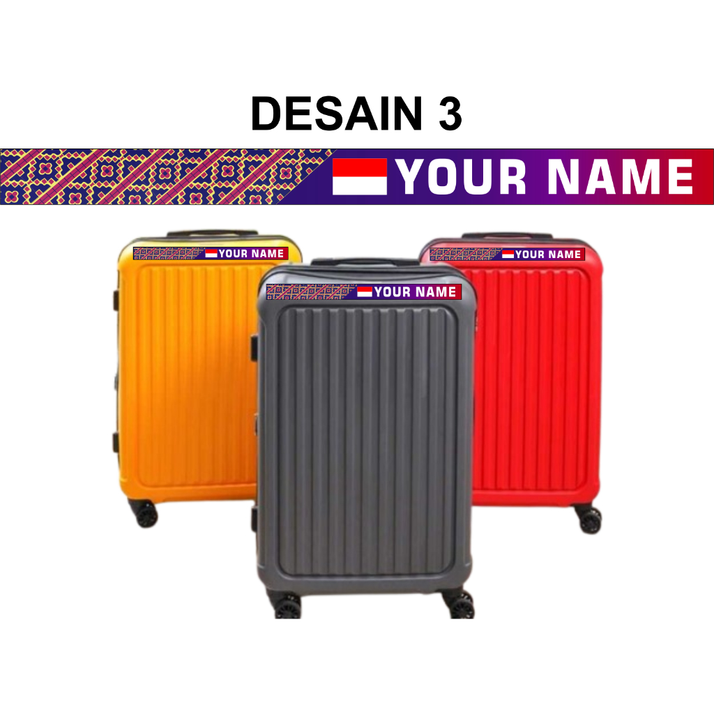 Jual Sticker Label Penanda Koper Custom Desain Dan Nama | Shopee Indonesia