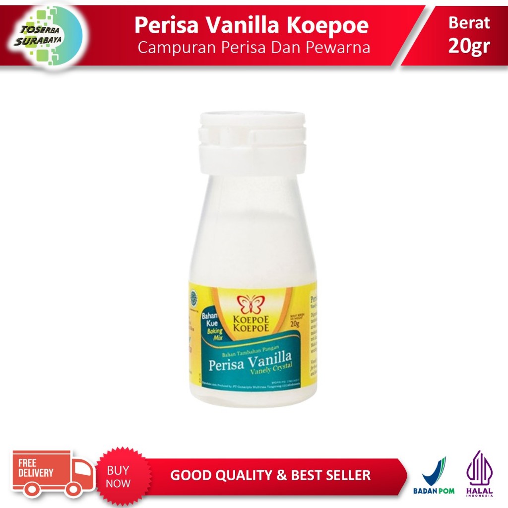 Jual (Kemasan Botol) Perisa VANILLA KOEPOE KOEPOE 20gr / Vanili Bubuk ...