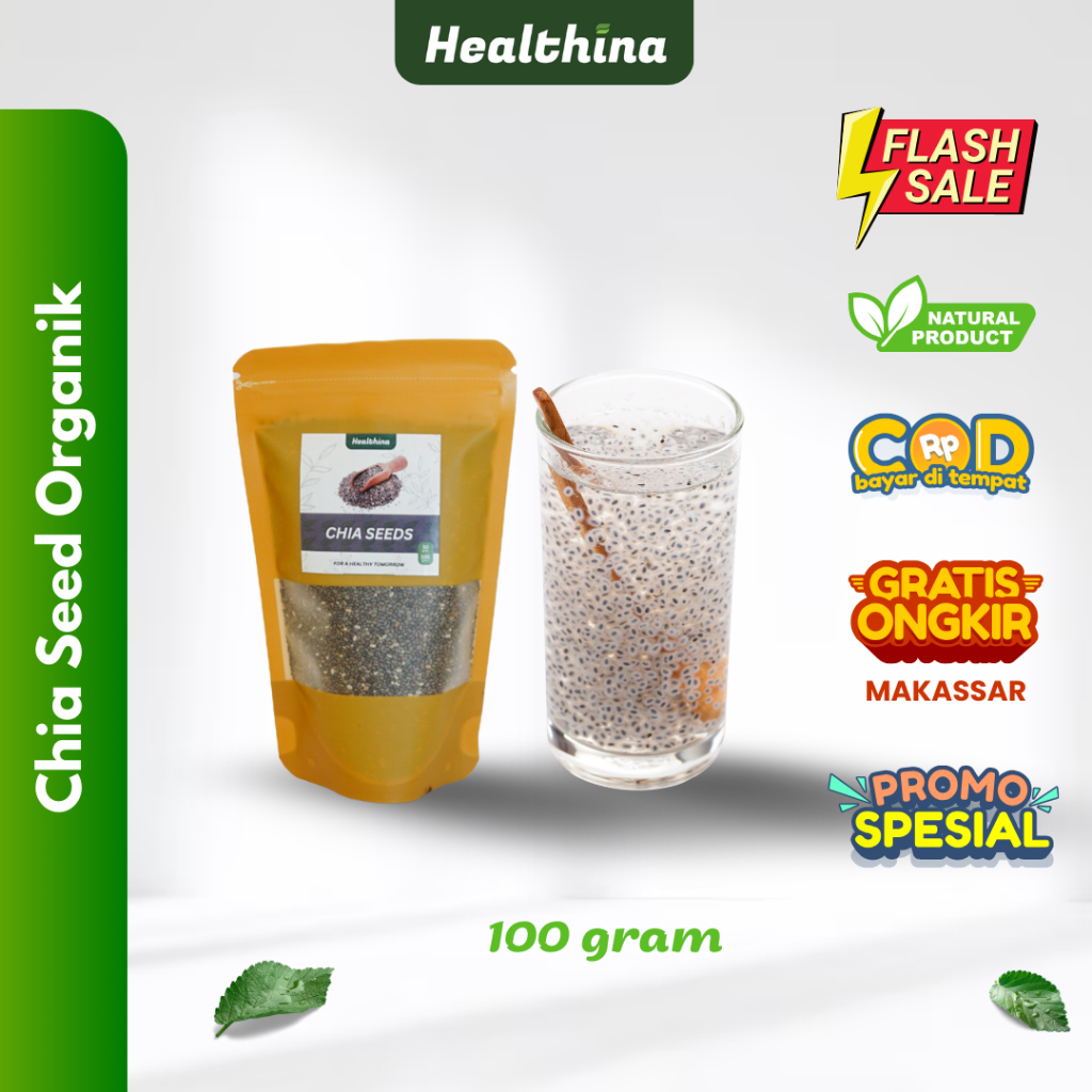Jual Chia Seed 100 gram Organik Grade Premium Diet Imunitas - Biji ...