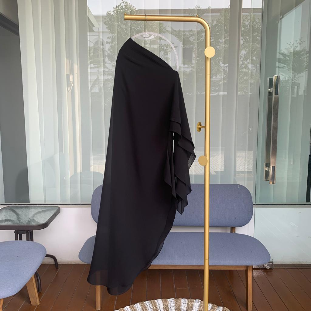 Nazia Khimar Syar'I Jumbo Lthree By Lubna Dua Layer Cerutty Khimar Pad Jilbab Instan