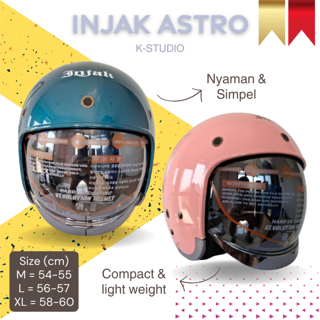 Jual Helm Injak Astro Kaca Dalam | Gratis Kaca Flat Injak | Helm Bogo ...