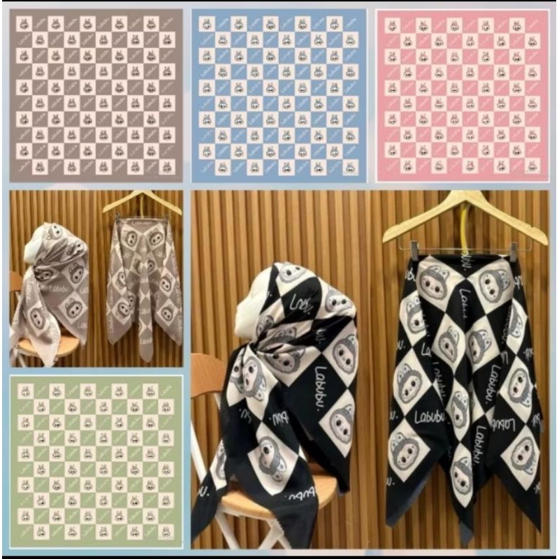 Jual serie motif labubu hijab segi empat voal sublime lassecut | Shopee ...