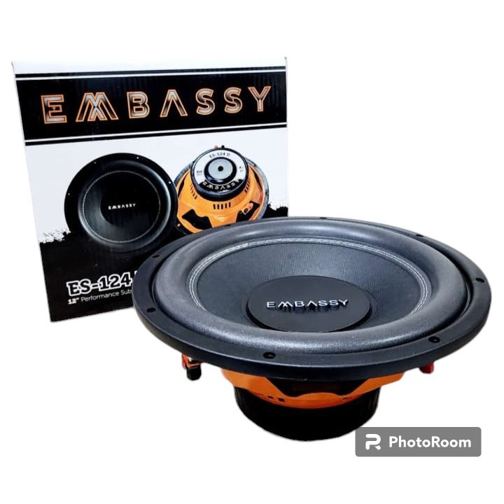 Jual SUBWOOFER EMBASSY ES-124D DOUBLE VOICE COIL 12 INCH | Shopee Indonesia