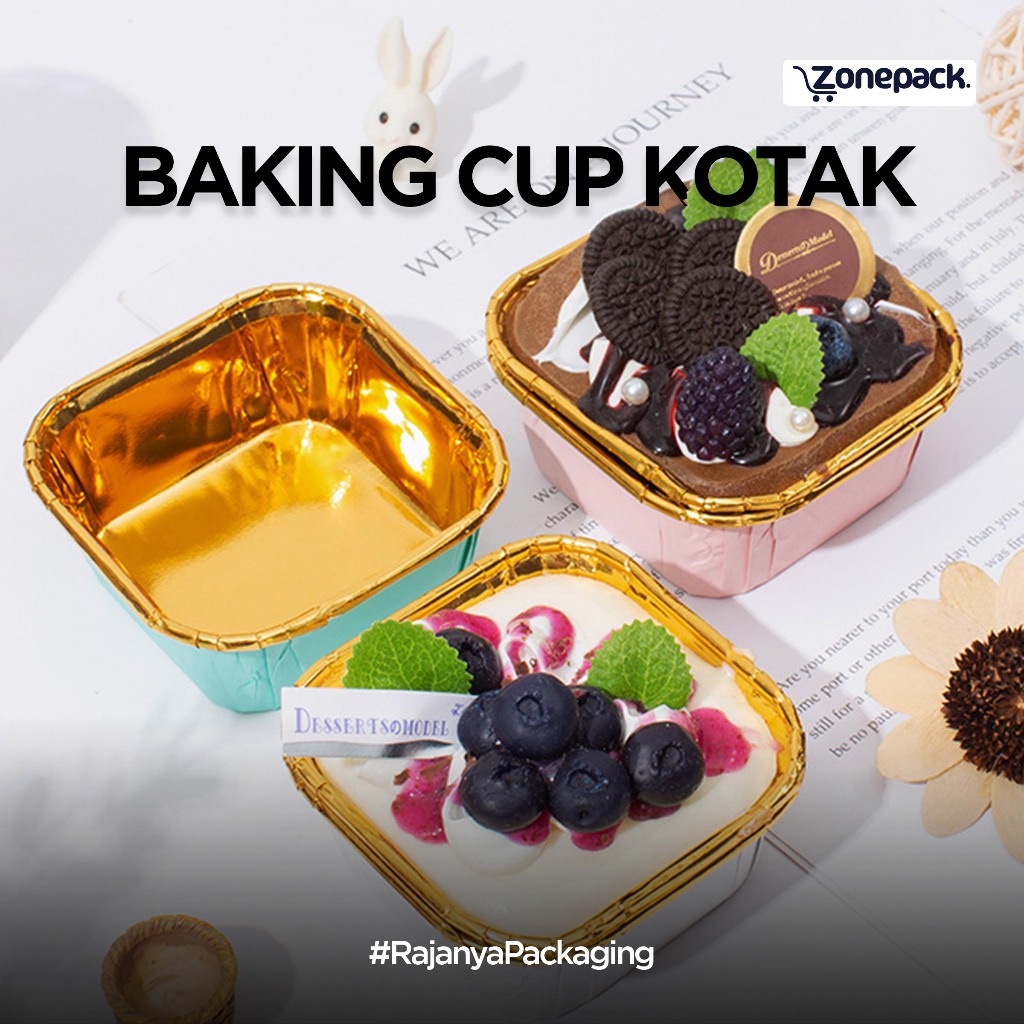 Jual [25 PCS ] Baking Cup Kotak | Kertas Kue Persegi Isi 25 Pcs ...