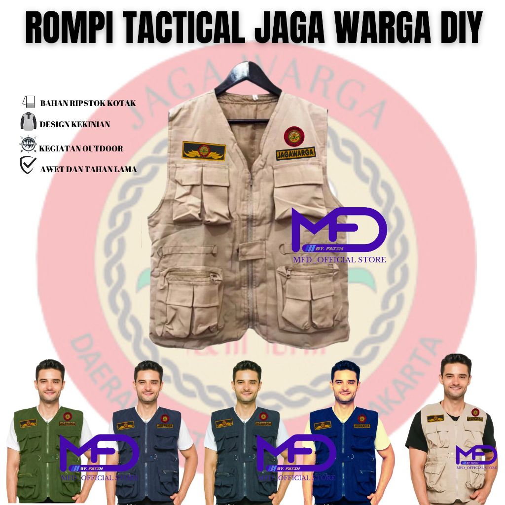 Jual MFD rompi DINAS LAPANGAN JAGA WARGA DIY Rompi Lapangan Keren Rompi ...
