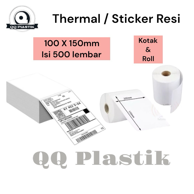 Jual Label Thermal/ Stiker Resi Print {isi 500pcs} - {Kotak & Roll ...
