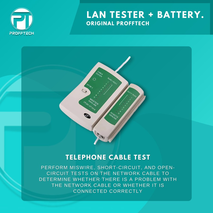Jual LAN Tester / Alat Cek Kabel LAN / Pendeteksi Kabel LAN RJ11 & RJ45 ...