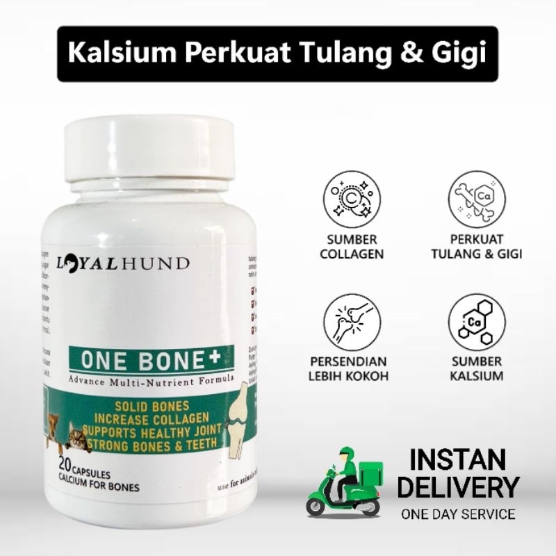 Jual One Bone+ Vitamin Kalsium Anjing Kucing Memperkuat Tulang Sendi ...