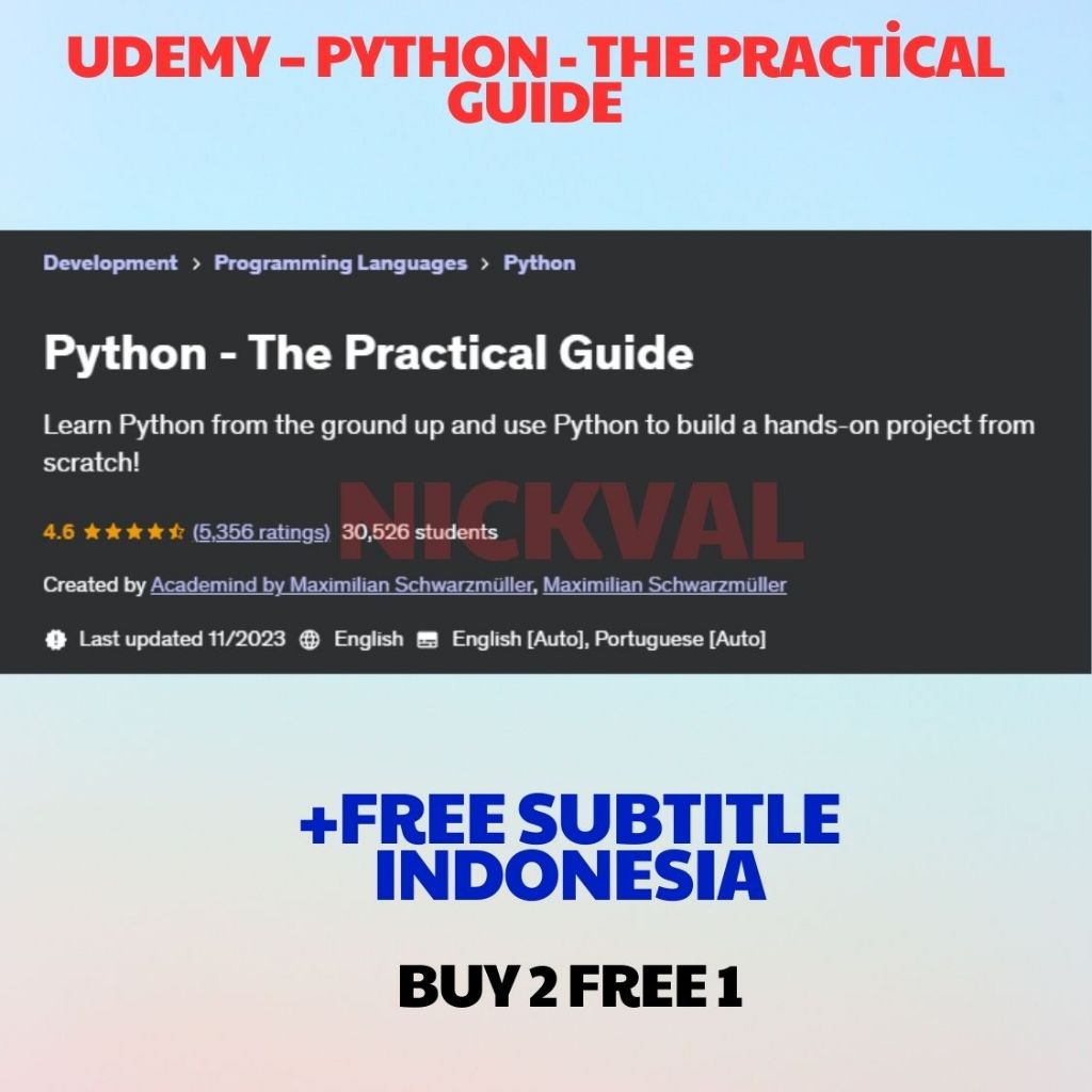 Jual Udemy – Python - The Practical Guide | Shopee Indonesia