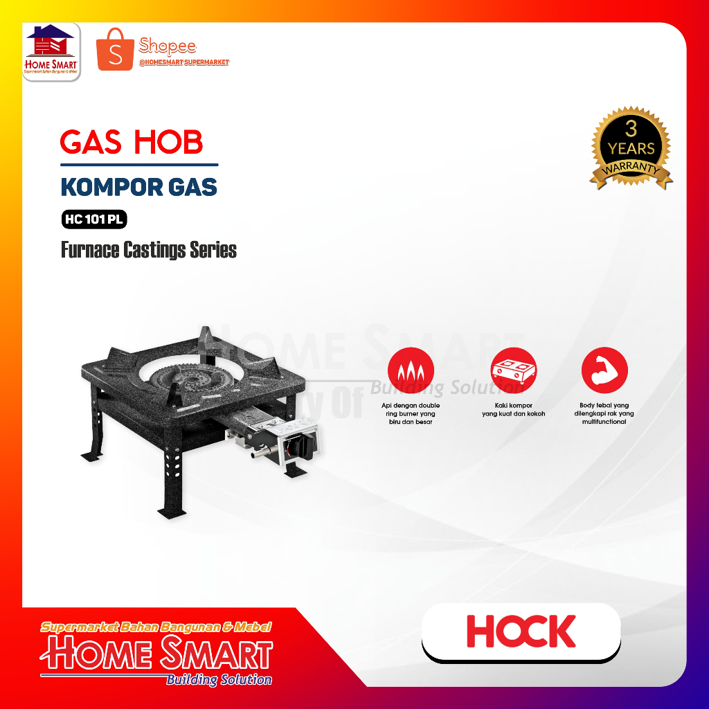 Jual Hock Kompor Gas Rak Low Pressure Komersil | Rack Gas Stove HC 101 ...