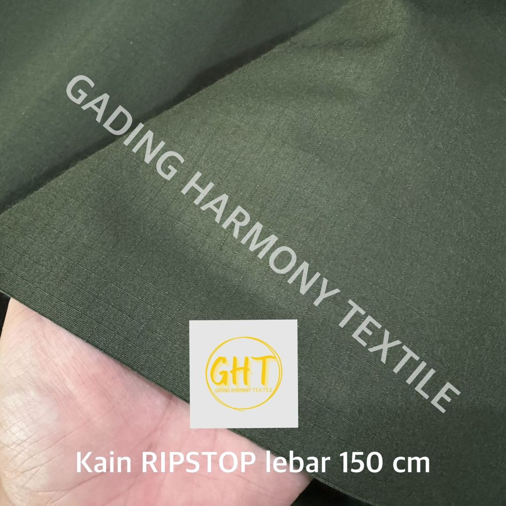 Jual ( per 25 cm ) kain RIPSTOP lebar 150 cm ripstok ribstop ribstok ...