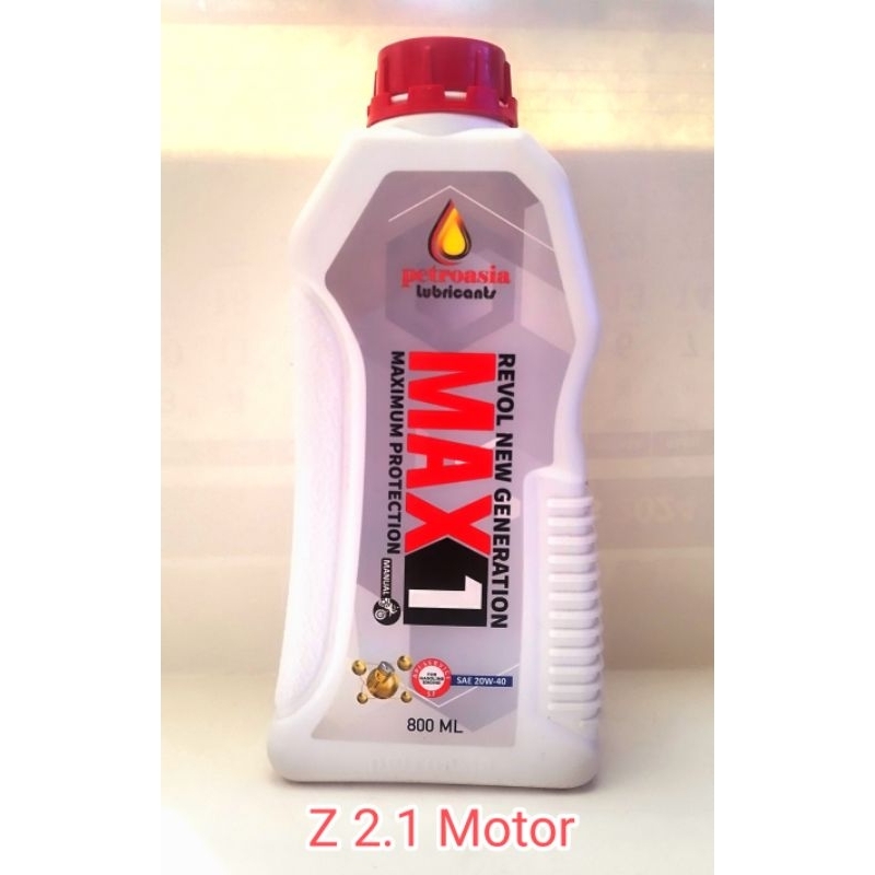 Jual OLI PETROASIA MAX-1, MAX1 OLI MESIN MOTOR MANUAL / 4T 20W-40 800ML