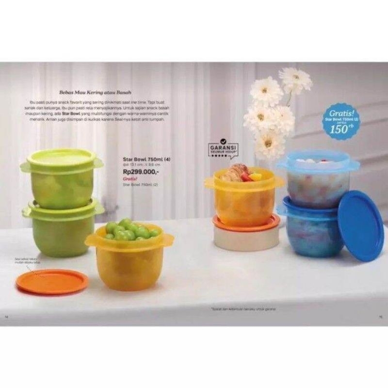 Jual Star bowl Tupperware (1) | Shopee Indonesia
