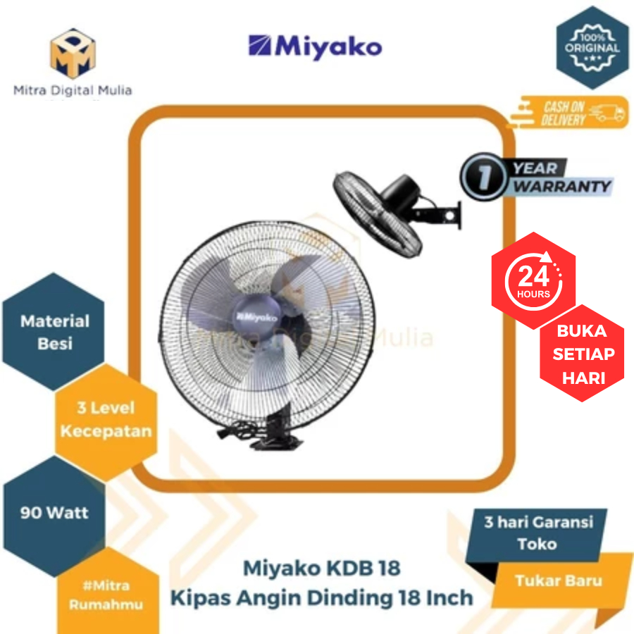 Jual Miyako KDB 18 Industrial Wall Fan 18 Inch | Shopee Indonesia