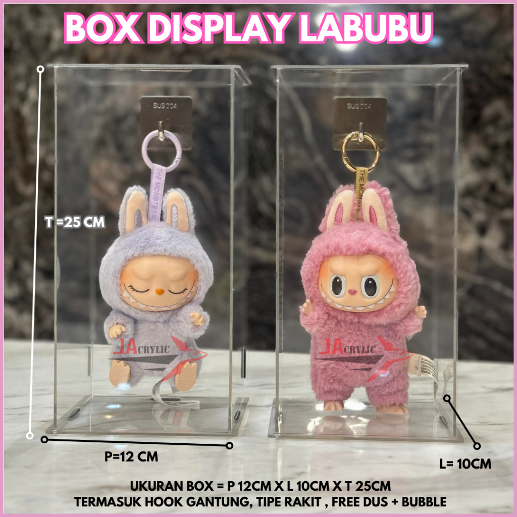 Jual KOTAK AKRILIK LABUBU BOX DISPLAY LABUBU AKRILIK POPMART UPSET DUCK ...