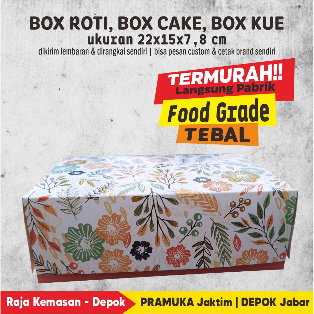 Jual Box Roti 22x15x7,8 cm Ivory Motif | Shopee Indonesia