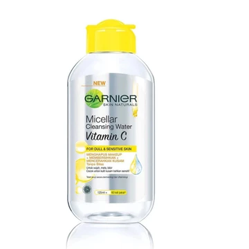 Garnier Micellar Water 125ml 400ml Pembersih Wajah MakeUp Blue Pink Vit C Bi Phase Oil