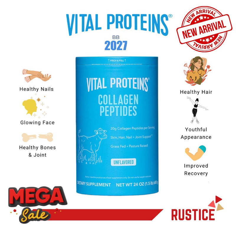 Jual VP Vital Proteins Collagen Peptides Unflavored Dietary Supplement ...