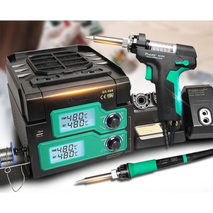 Jual Proskit SS-988B Desoldering Station 6 IN 1 Kipas Asap Solder ...