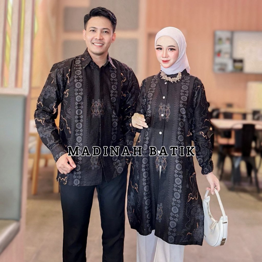 Jual Bisa COD Batik Couple Modern BATIK MADINAH Baju Batik Couple ...