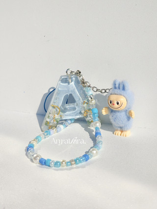 Jual Anyathira Labubu Keychain Mini Resin Initial Popmart Gantungan ...
