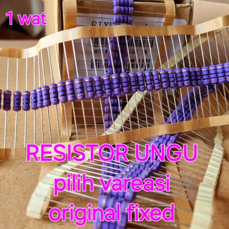 Jual resistor 1wat 1r5 2r2 3r3 4r7 5r1 47r 10r 33r 22r 75r 100r 150r ...