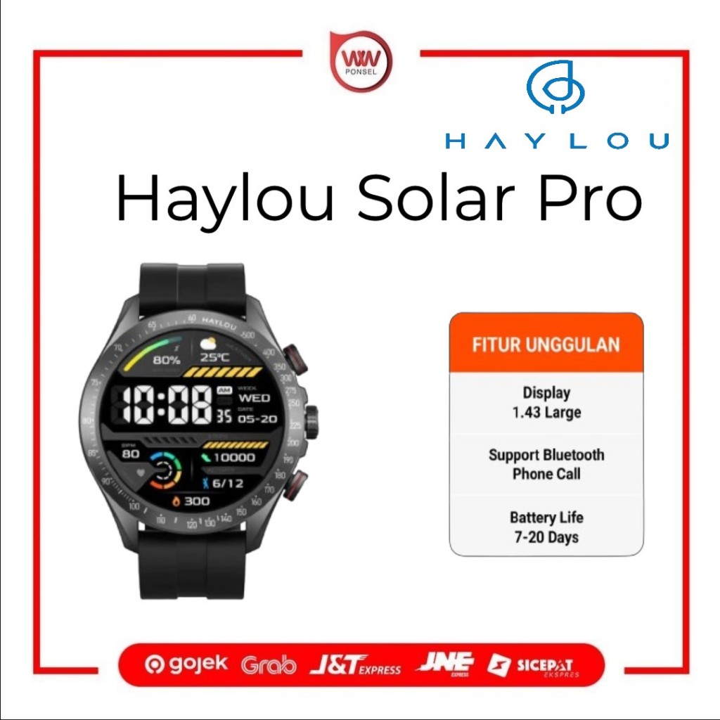 Jual Haylou Solar Pro Smartwatch Inch Bluetooth Call AOD