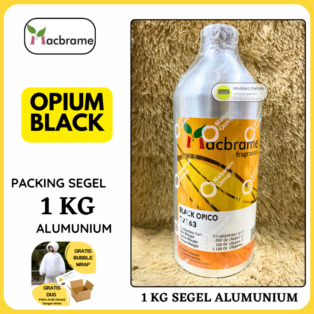 Jual Bibit Parfum OPIUM BLACK Murni Berkualitas 1 KG SEGEL Alumunium ...