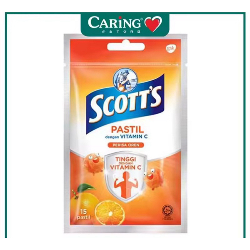 Jual Scott pastilles vitamin c [rasa jeruk/blackcurrant/campur ] exp ...