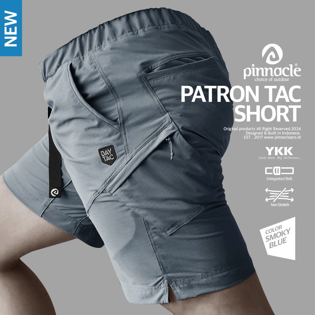 Jual Pinnacle Pro Official Patron Day Tac Short - Smoky Blue | Shopee ...