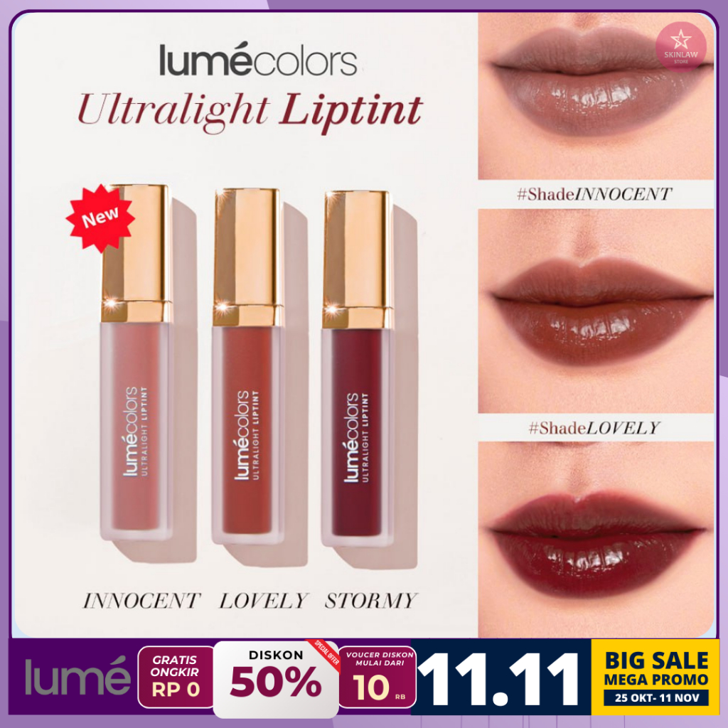 Jual ULTRALIGHT LIPTINT 6.6 mL - Available in 3 colors | Hasil warna ...