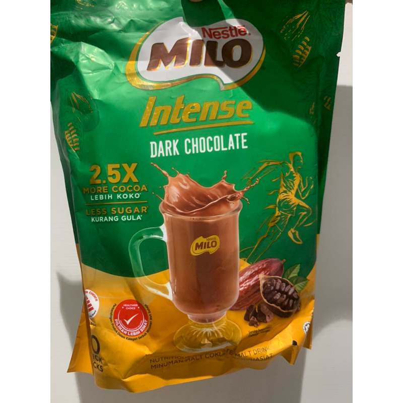 Jual Milo Intense Dark Chocolate Less Sugar (10 Sachet) | Shopee Indonesia