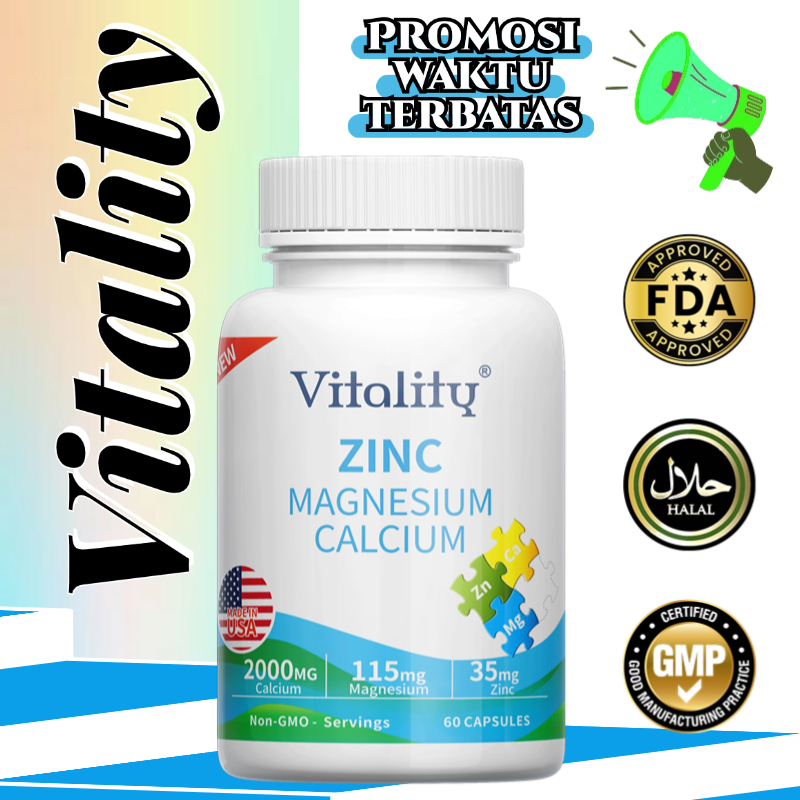 Jual Suplemen Kalsium Magnesium Dan Seng, Mendukung Kesehatan Kekebalan ...