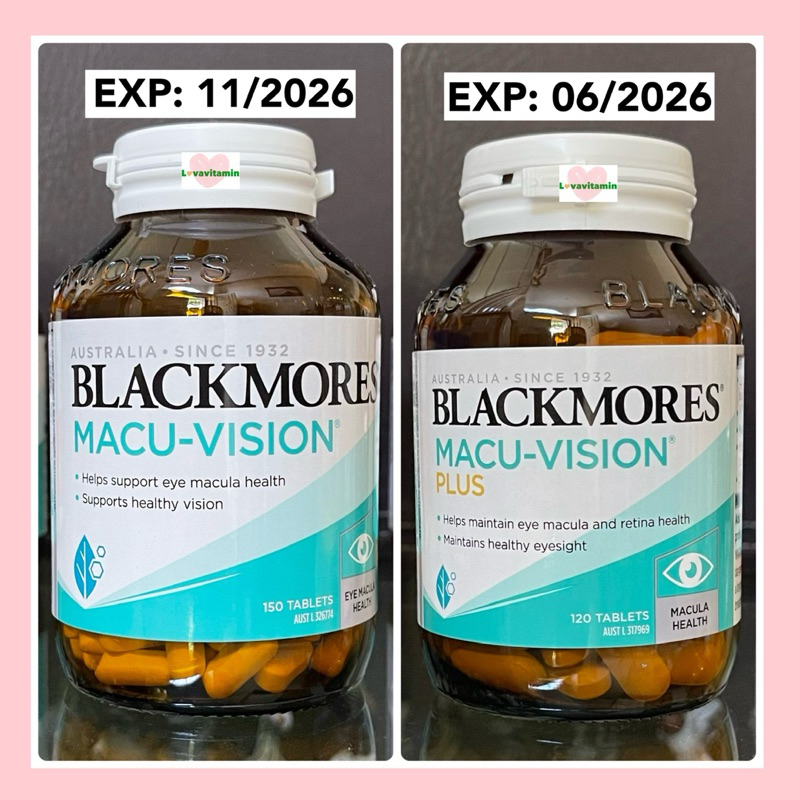 Jual Blackmores Macu Vision 150 Tablets Macu Vision Plus 120 Tablets ...