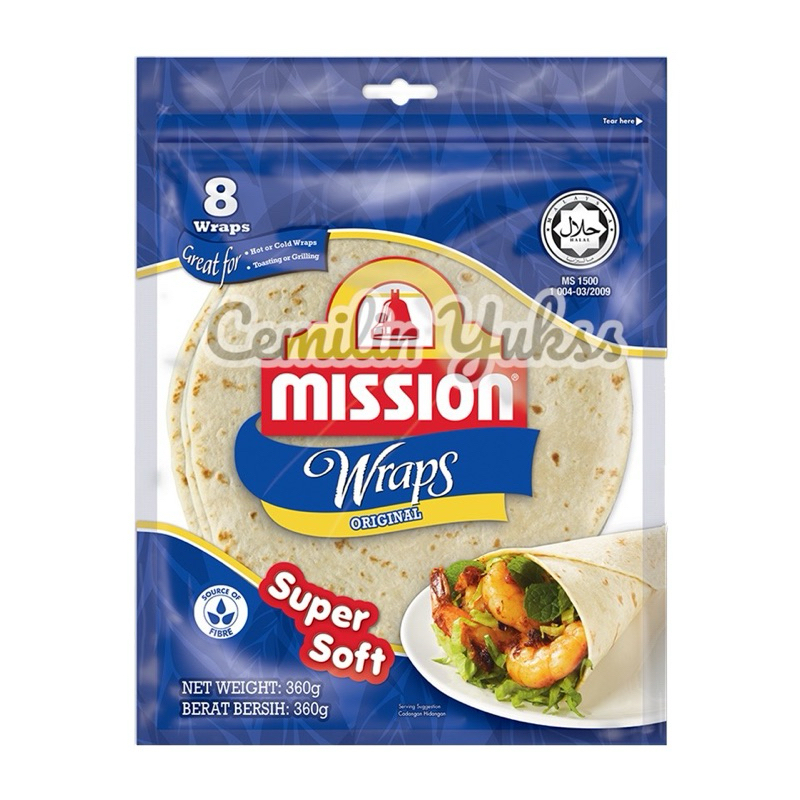 Jual Mission Wraps Original Super Soft 360g Kulit Kebab Roti Kebab ...