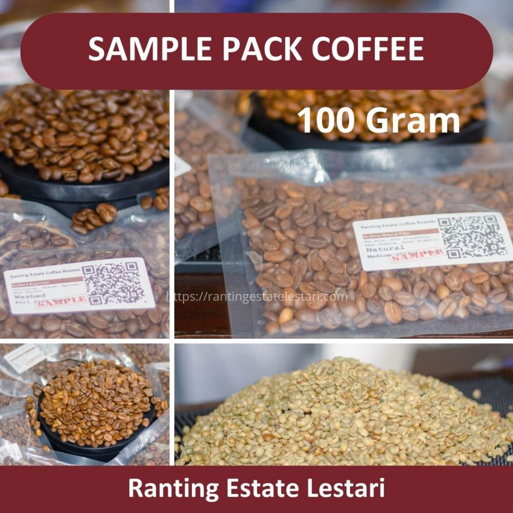 Jual SAMPLE PACK COFFEE 100gr (Sample Biji Kopi Roasted Beans, Green ...
