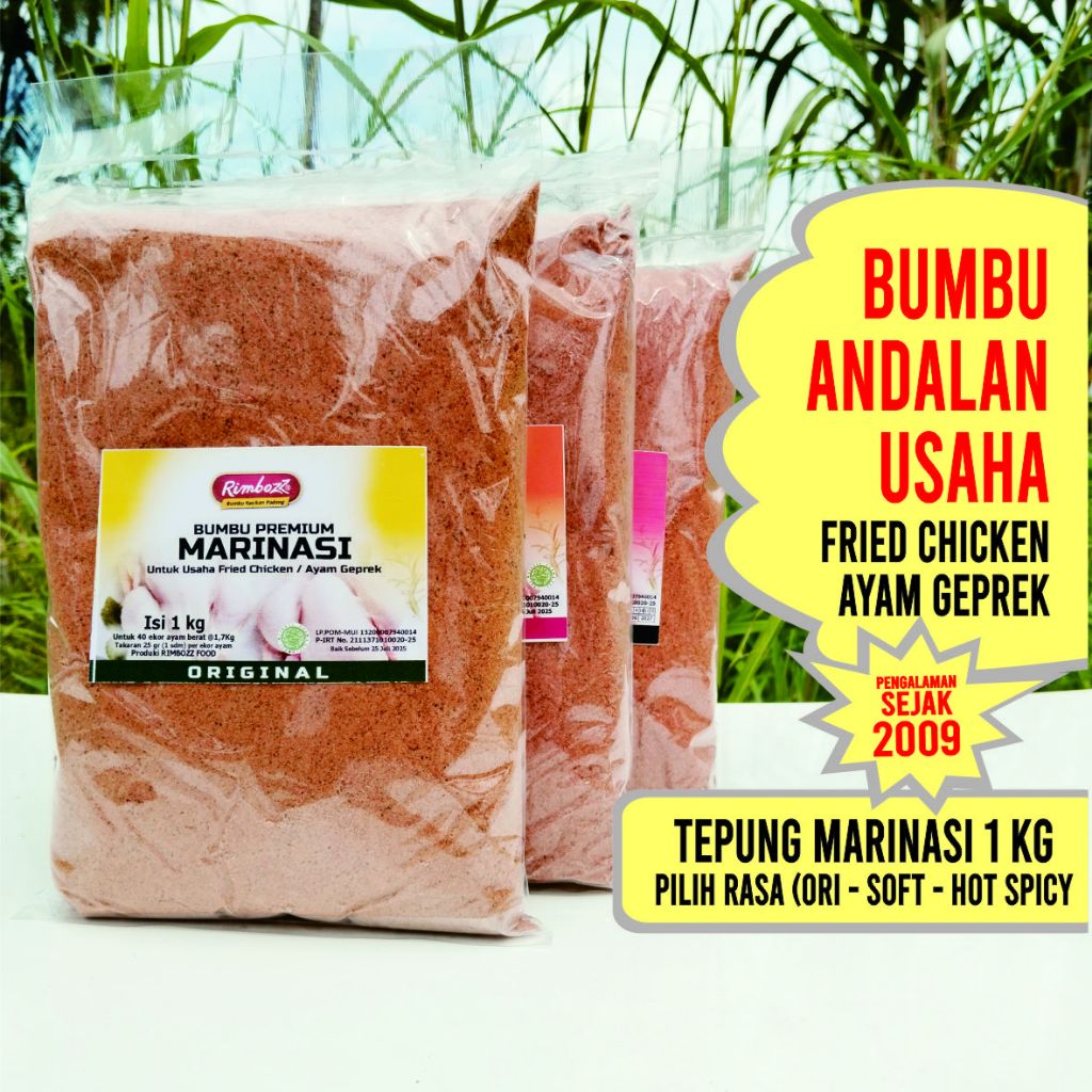 Jual Tepung Marinasi Ayam Fried Chicken 1Kg (Pilih Rasa) Bumbu rendam