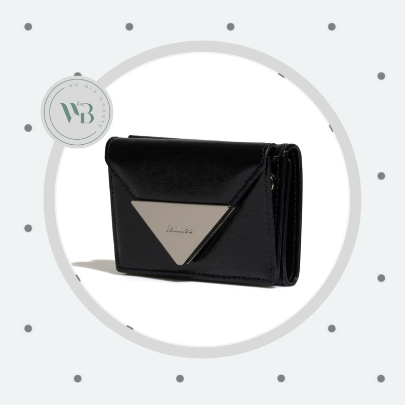 Jual FENNEC Crinkle Triangle Triple Wallet D - Black | Shopee Indonesia