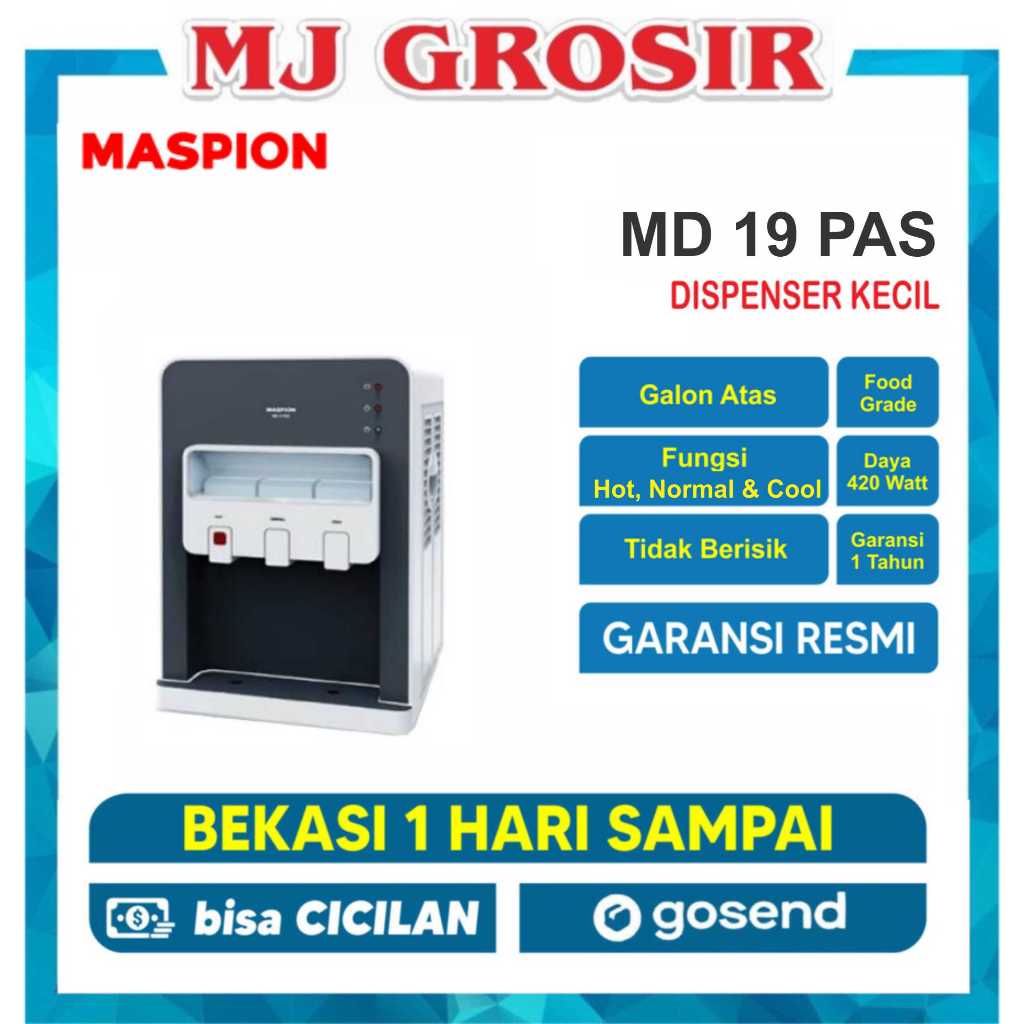 Jual MASPION WATER DISPENSER MD 19 PAS 15 PAS HOT NORMAL COOL | Shopee ...