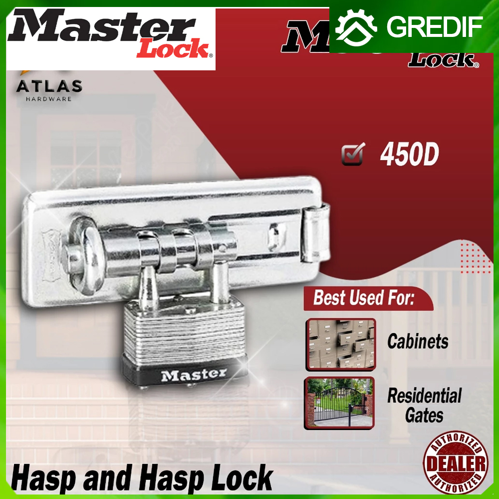 Jual Master Lock Hasplock Hasp Lock Padlock Ribbed Stainless Steel 450d ...