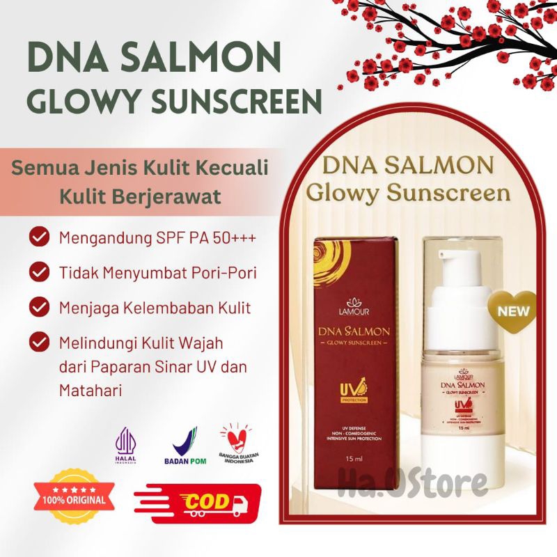 Jual LAMOUR DNA Salmon Glowy Sunscreen SPF 50+++ Non Comedogenic Tidak ...