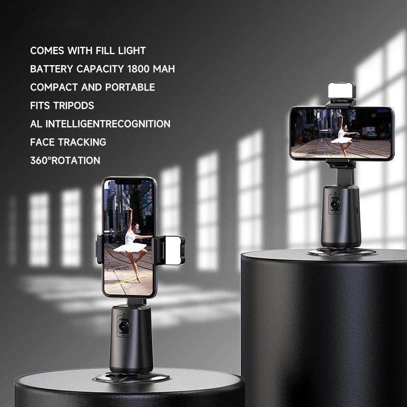 Gambar produk FTT A200 Gimbal Auto Face AI Tracking Gimbal Stabilizer HP 360° With Lampu Led Pasang ekstensi Tripod Dengan Remote Control 4