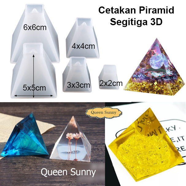 Jual Cetakan Resin 3D Segitiga Piramid / Solid Triangle Pyramid ...