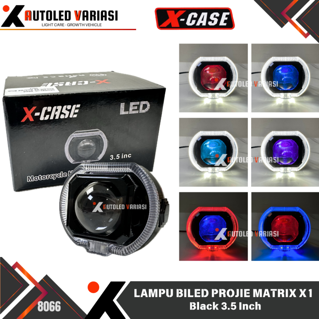 Jual Lampu Biled Projie Matrix X Inch Plus Devil Ring Dan Kipas Pendingin Universal Motor