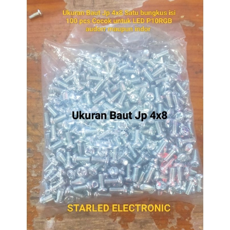 Jual Baut Panel LED P10 indor tau Audorr jp4x8 satu bungkus 100pcs ...
