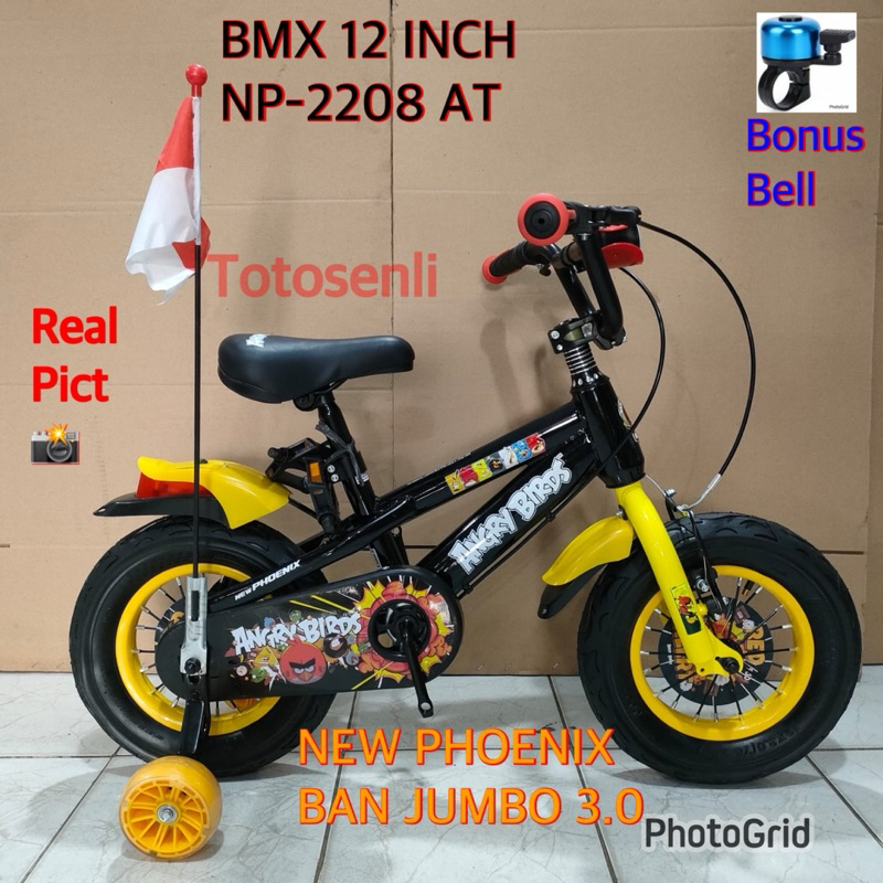 Jual sepeda anak laki BMX NEW PHOENIX NP-2208 AT ukuran 12 inch ban ...