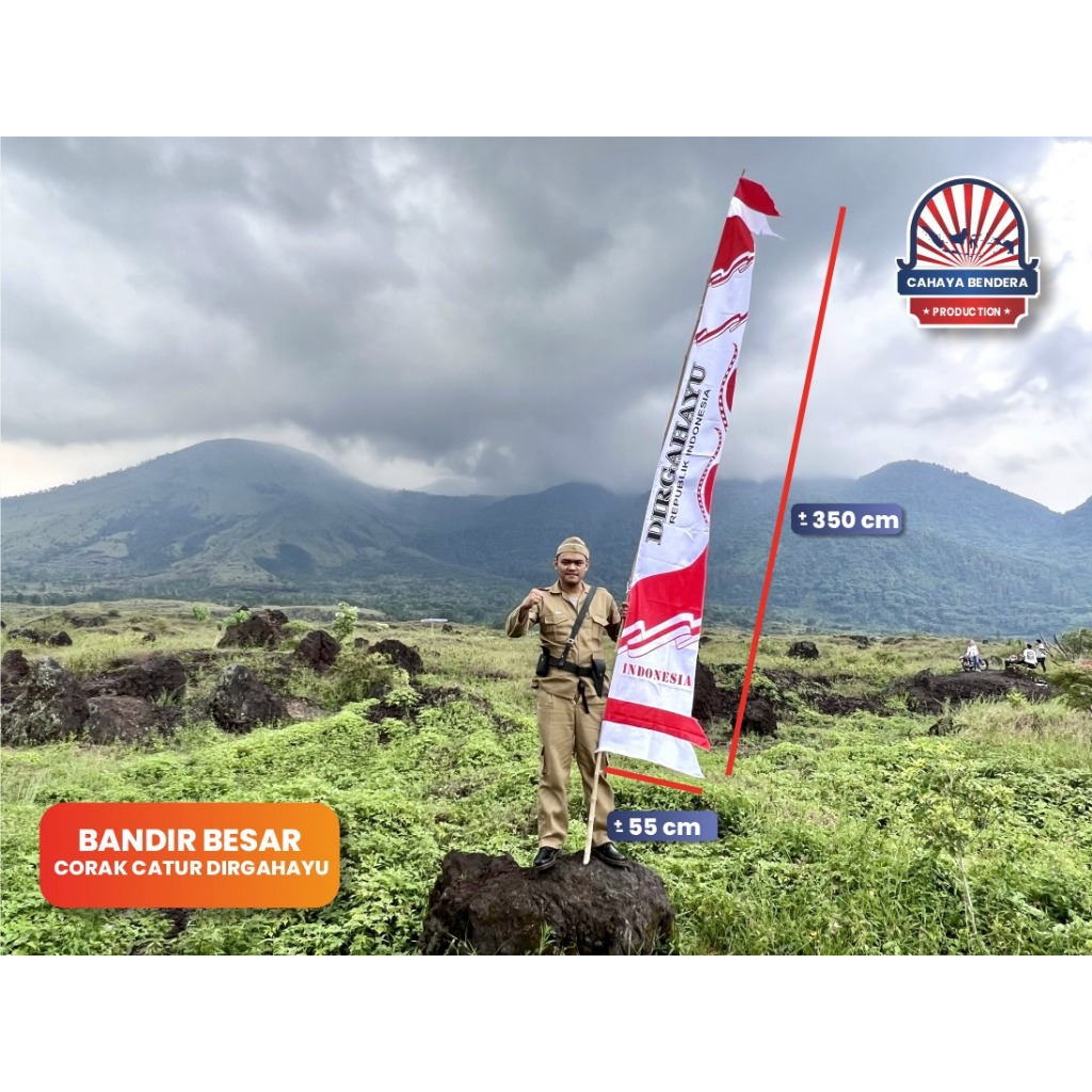 Jual (20PCS) BENDERA BANDIR UMBUL UMBUL DIRGAHAYU 3,5 METER | Shopee ...