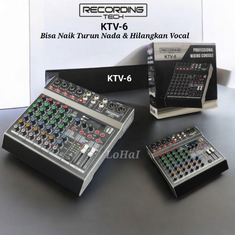 Jual Mixer Audio Recording Tech KTV 6 With Key Control & Eliminate ...