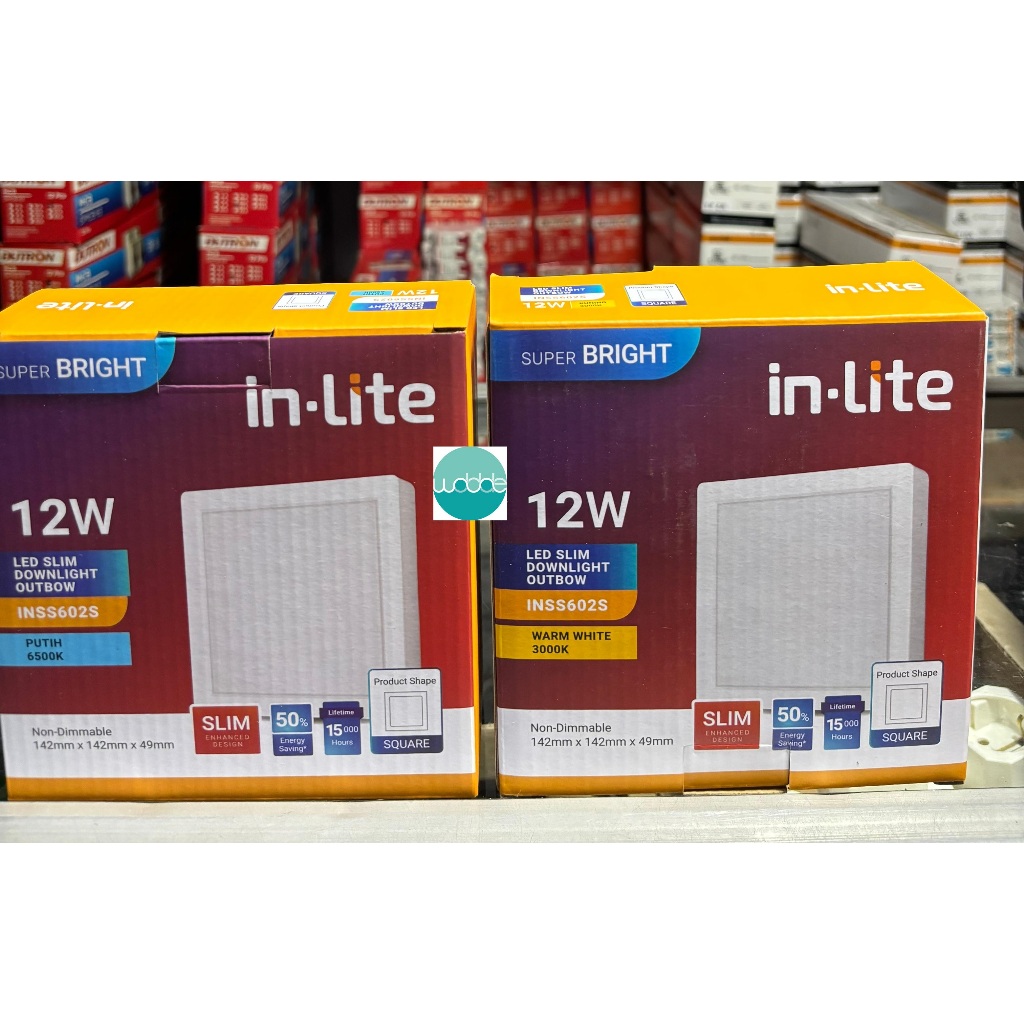 Jual INSS602S LAMPU IN LITE LED PANEL COB SLIM KOTAK OUTBOW 7,5W 12W ...